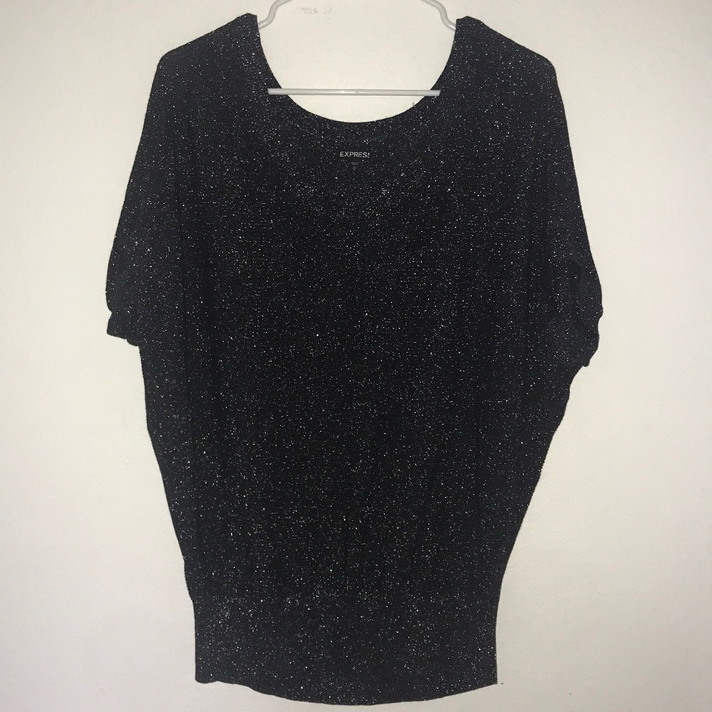 Size L shimmery black shirt from Express